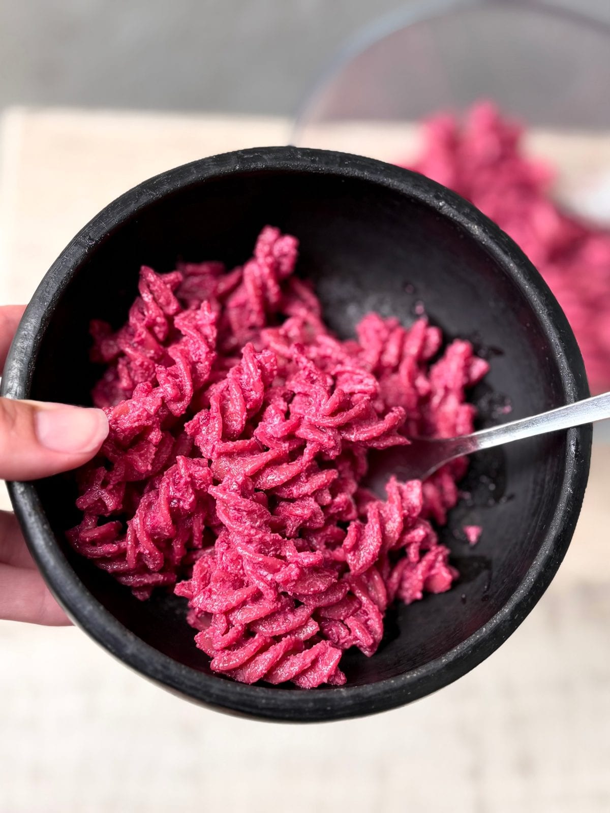 pink beetroot & tofu pasta