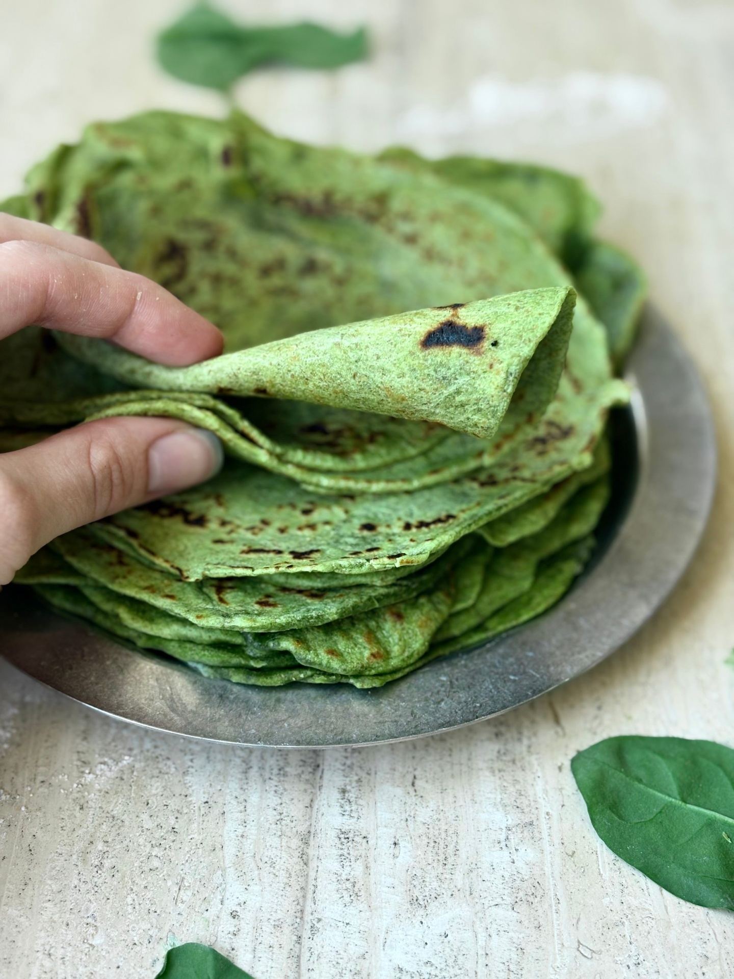 soft spinach wraps